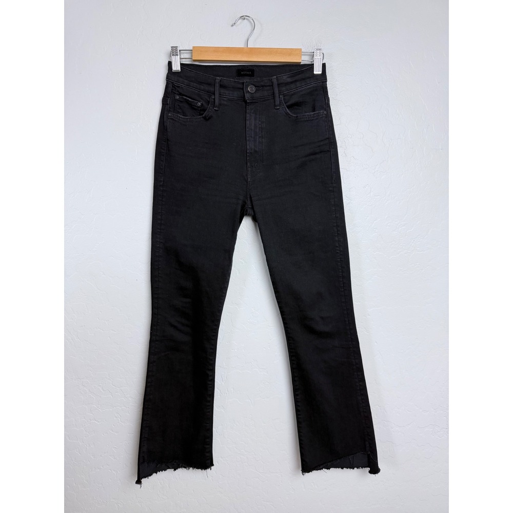 Mother The Insider Crop Step Fray Jeans Not Guilty Black Size 26